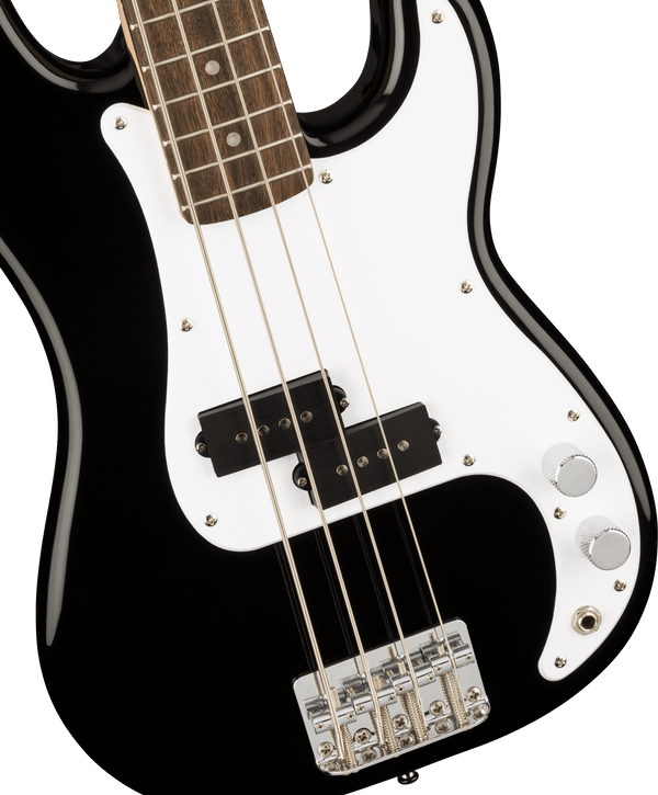 Squier Mini Precision Electric Bass Guitar,  Laurel Fingerboard, Black
