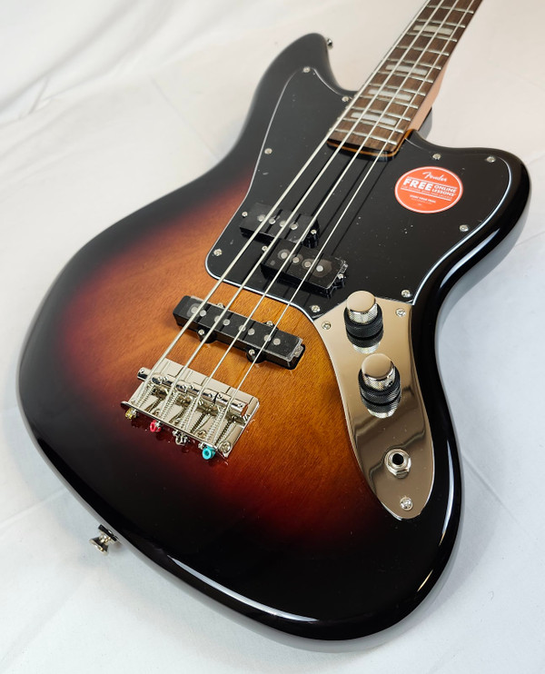 Squier Classic Vibe Jaguar Electric Bass Guitar, Laurel Fingerboard, 3-Color Sunburst