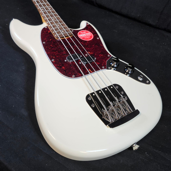 Squier Classic Vibe '60s Mustang Electric Bass Guitar, Laurel Fingerboard, Olympic White