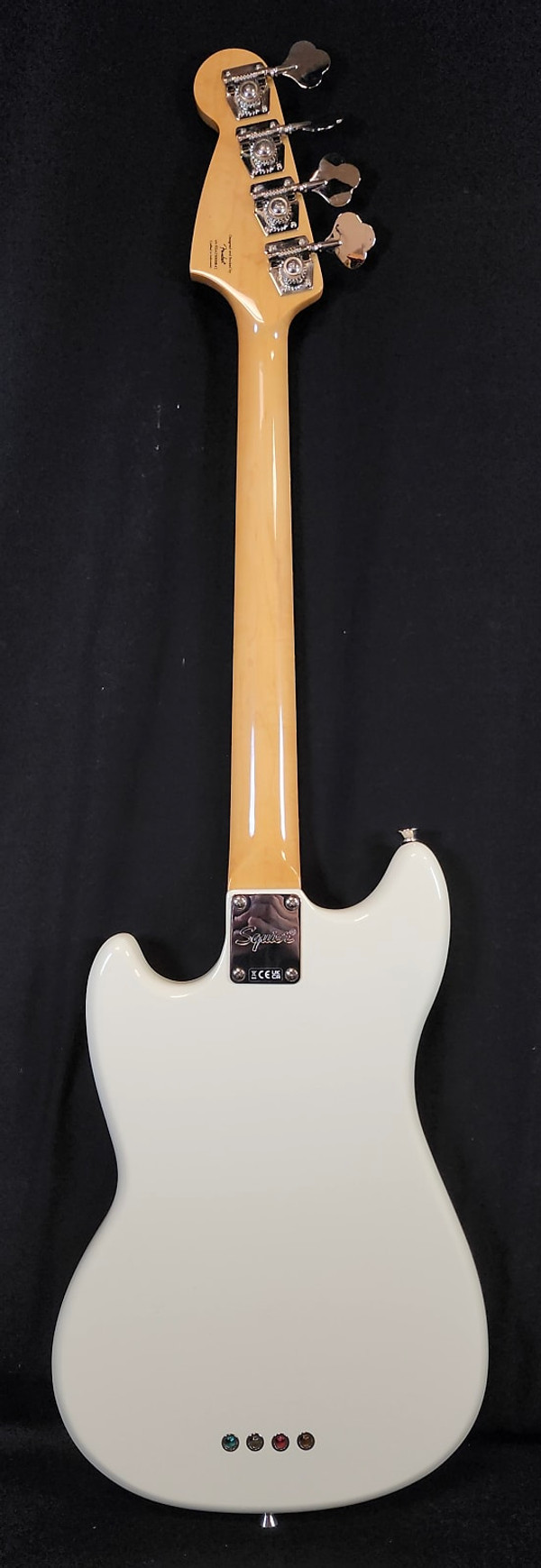 Squier Classic Vibe '60s Mustang Electric Bass Guitar, Laurel Fingerboard, Olympic White