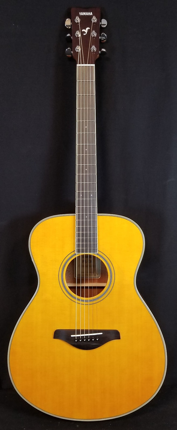 Yamaha FS-TA TransAcoustic Folk Size Concert Guitar; Vintage Tint