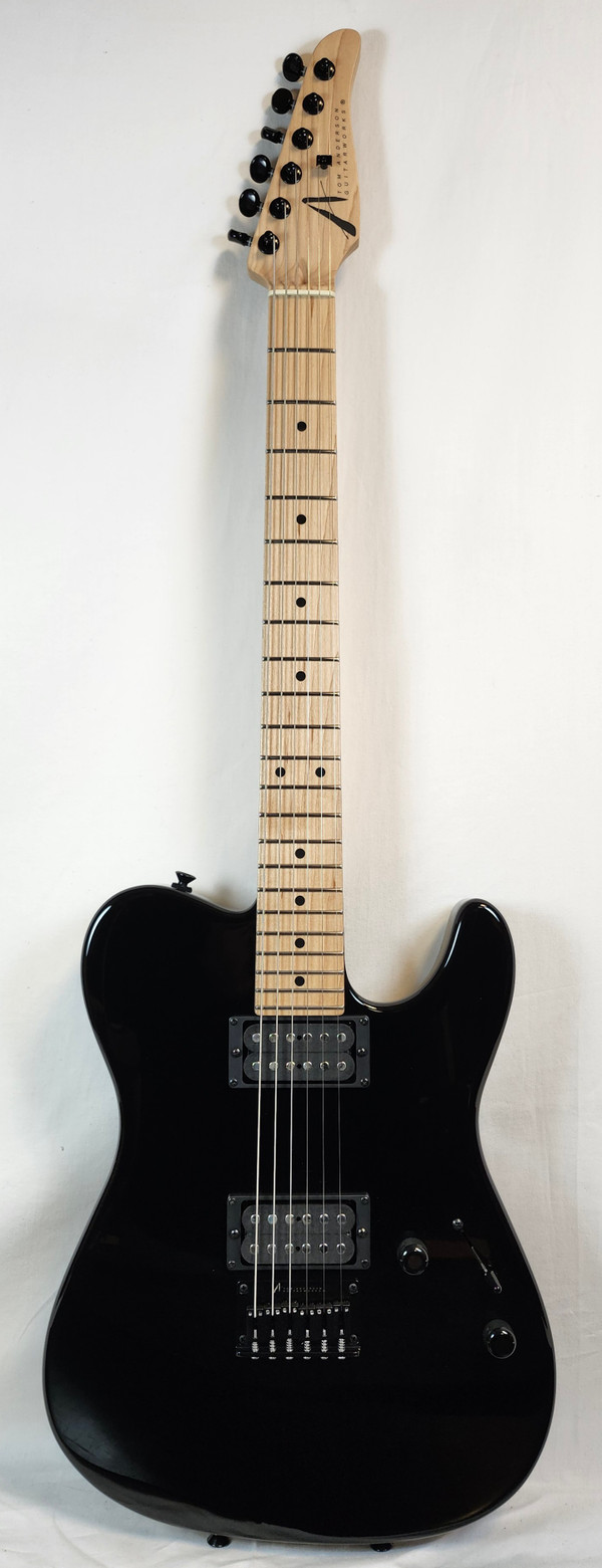 Tom Anderson Pro Am T Shorty Contoured 60's Vibe, H1- H2+ Pickups, 24 3/4-inch Scale Elec. Guitar Black W/Bag