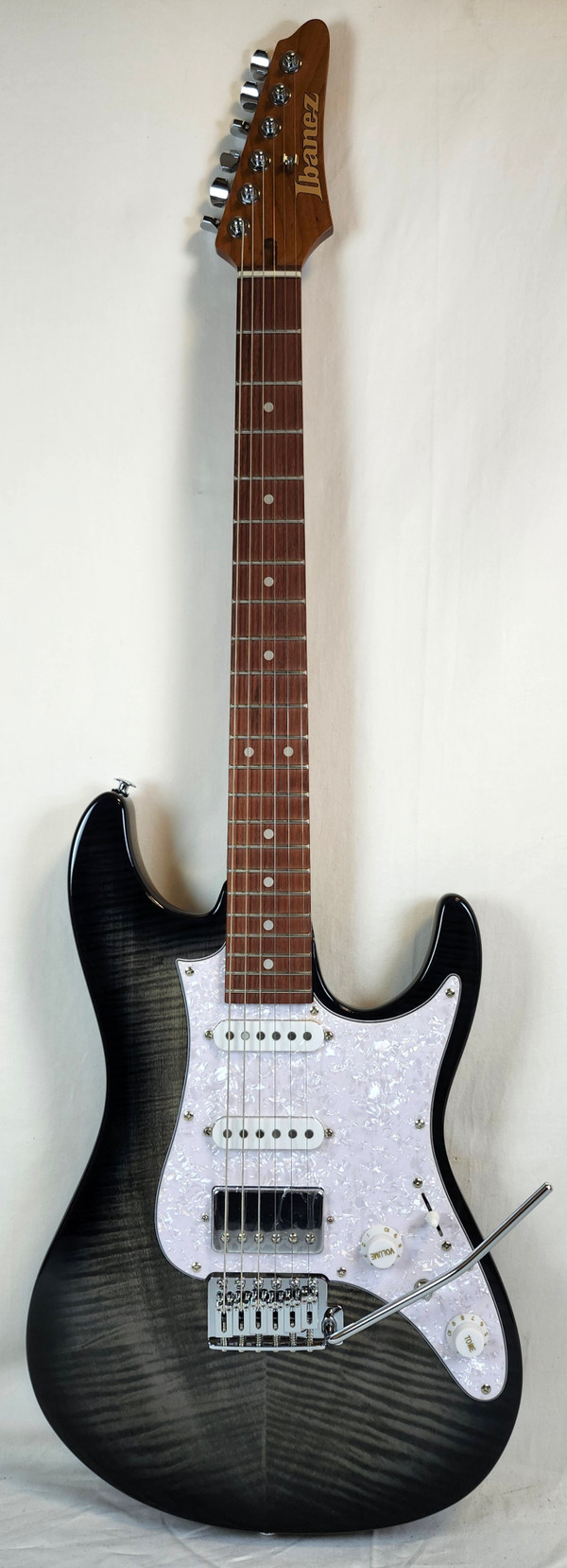 Ibanez AZ22S1F AZ Standard, Flame Maple Top, Roasted Maple Neck, Transparent Black Sunburst
