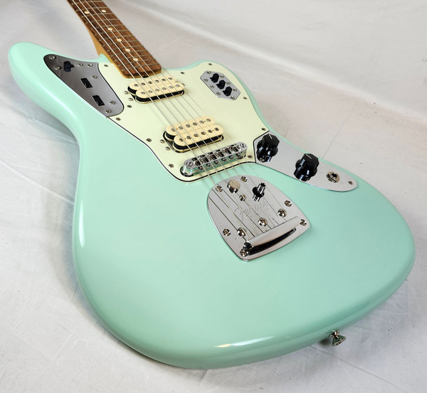 Pre Owned 2022 Fender Vintera '60s Jaguar Modified HH Electric Guirtar, Pau Ferro Fingerboard, Surf Green