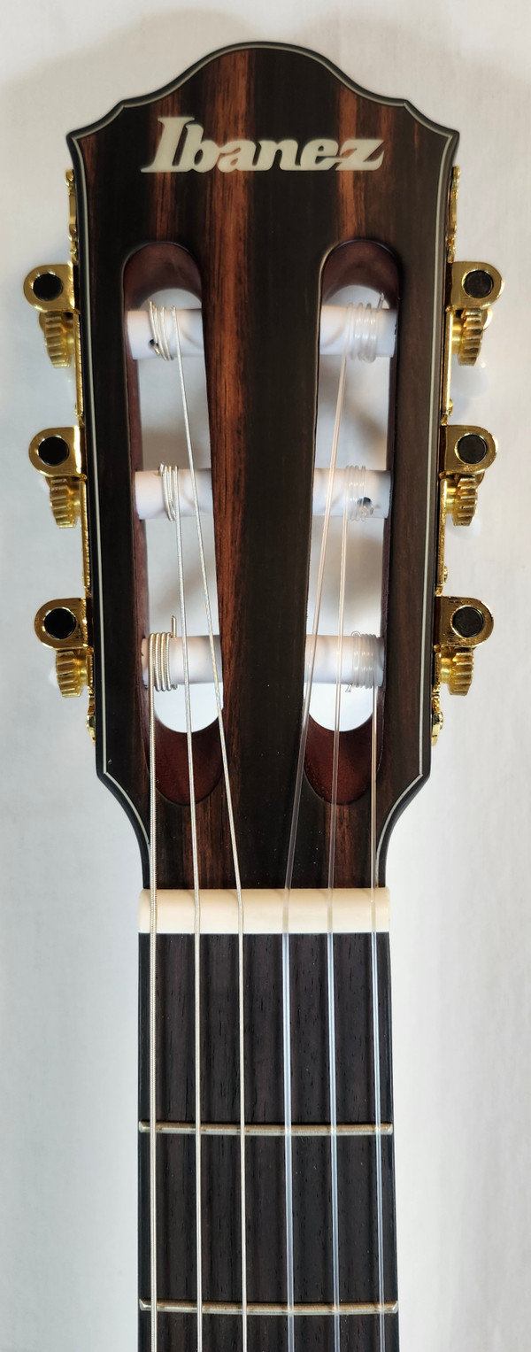 Ibanez FRH10NIBF Nylon String Acoustic Electric Guitar, Solid Sitka Spruce Top, Sapele Back and Sides Indigo Blue Metallic Flat