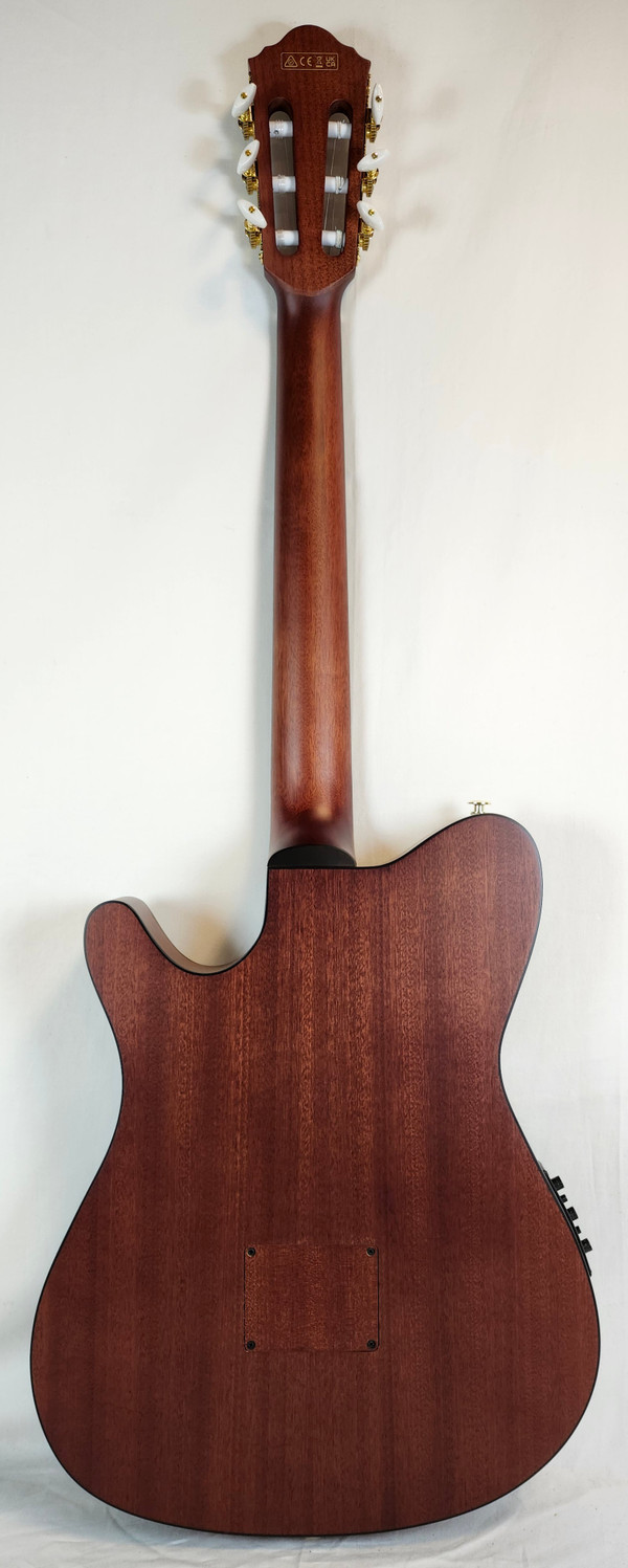Ibanez FRH10NIBF Nylon String Acoustic Electric Guitar, Solid Sitka Spruce Top, Sapele Back and Sides Indigo Blue Metallic Flat