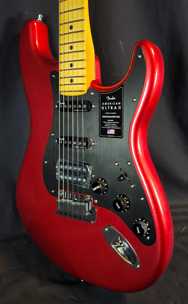 Fender American Ultra II Stratocaster® HSS, Maple Fingerboard, Sinister Red Fender American Ultra II Stratocaster® HSS, Maple Fingerboard, Sinister Red