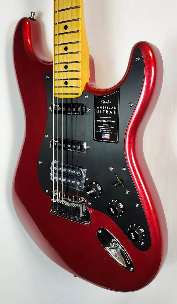 Fender American Ultra II Stratocaster® HSS, Maple Fingerboard, Sinister Red Fender American Ultra II Stratocaster® HSS, Maple Fingerboard, Sinister Red