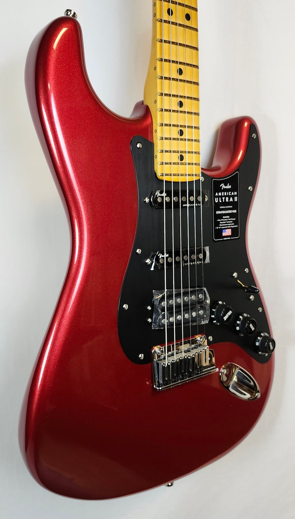 Fender American Ultra II Stratocaster® HSS, Maple Fingerboard, Sinister Red Fender American Ultra II Stratocaster® HSS, Maple Fingerboard, Sinister Red