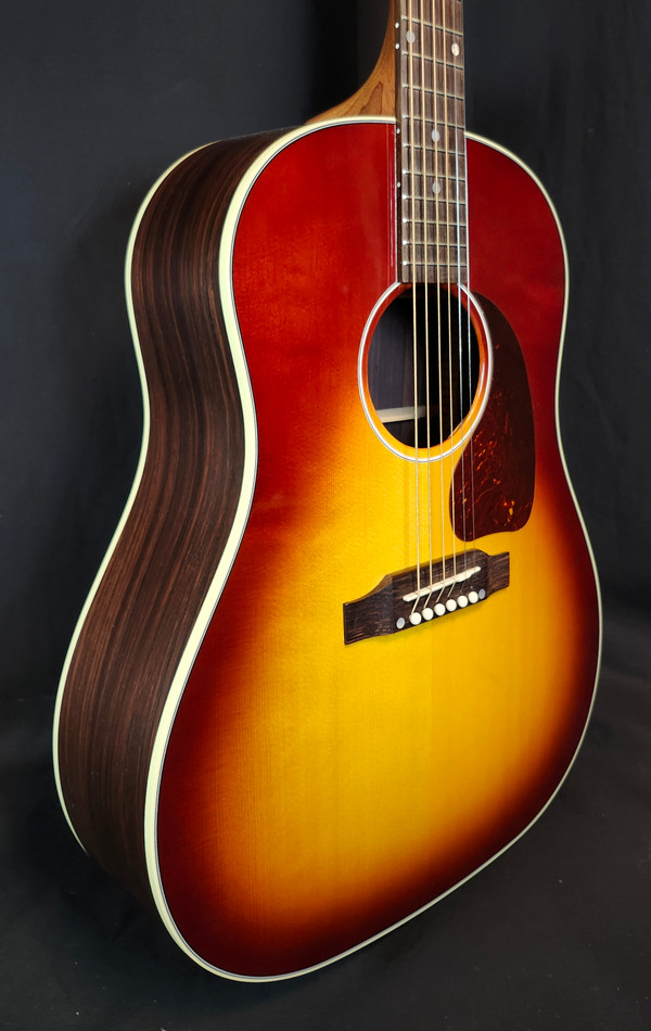 Gibson J-45 Studio Rosewood, Rosewood Burst, Satin Rosewood Finish, Gloss Top , W/HSC