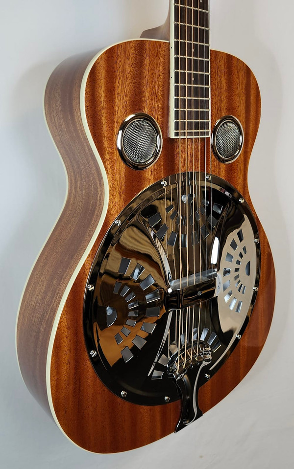 Regal RD-30M Studio Series Roundneck Resophonic Guitar,  Natural Mahogany