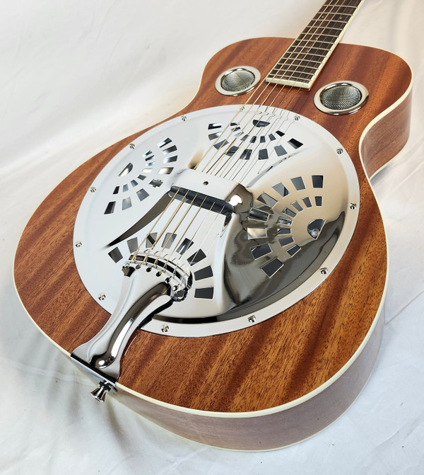 Regal RD-30M Studio Series Roundneck Resophonic Guitar,  Natural Mahogany