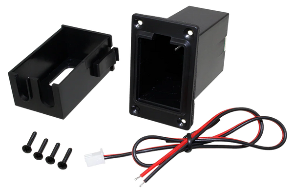 Allparts EP-2935-023 9-Volt battery compartment for acoustic guitar, Black, hole required 1-7/16" x 15/16"