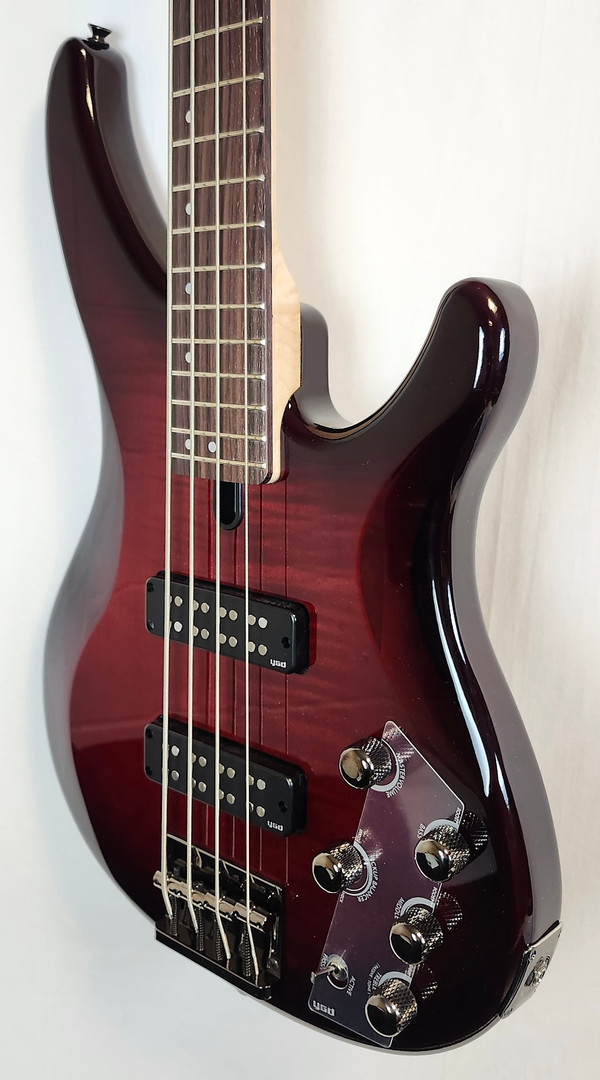 Yamaha TRBX604FM DRB 4-String Electric Bass Guitar Dark Red Burst