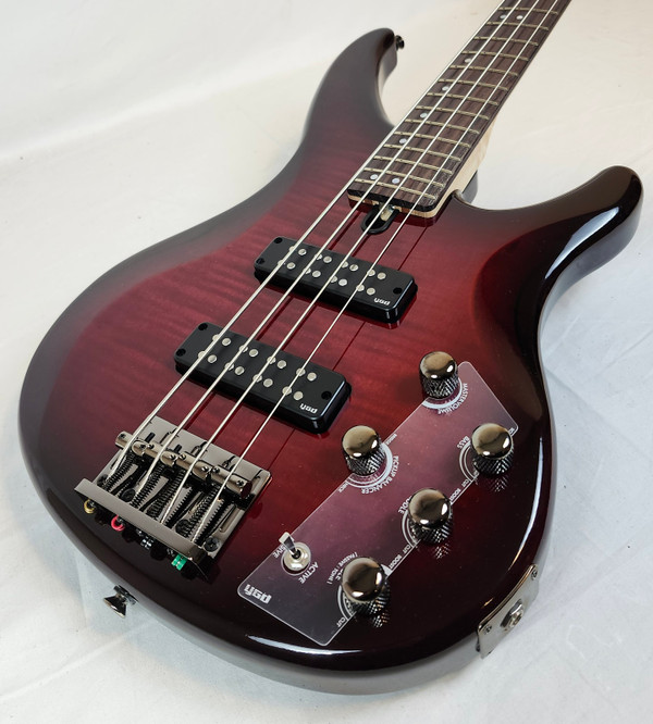 Yamaha TRBX604FM DRB 4-String Electric Bass Guitar Dark Red Burst