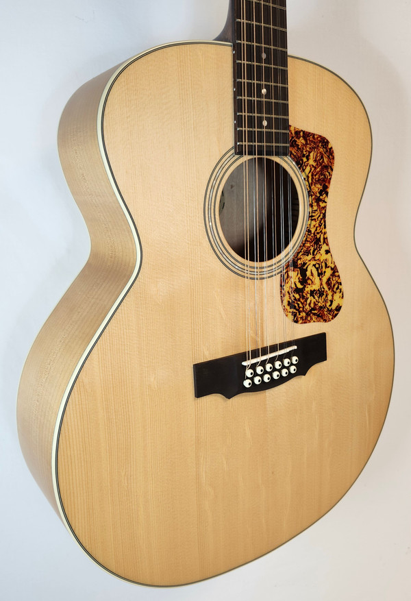 Guild F-2512E Acoustic Electric 12 String Jumbo Guitar, Maple Natural