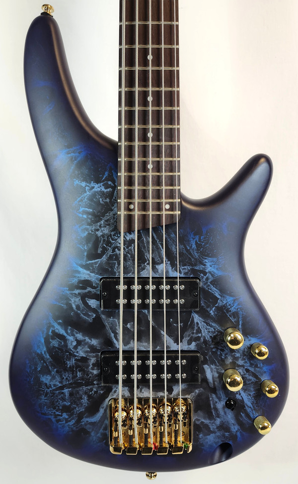 Ibanez SR305EDX SR Standard 5-String Bass, Gold Hardware, Cosmic Blue Frozen Matte