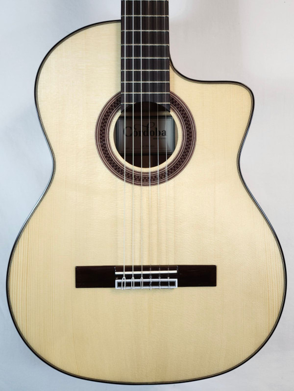 Cordoba GK Studio Solid European Spruce Top Cutaway Acoustic Electric Flamenco Guitar