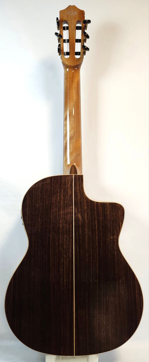 Cordoba GK Studio Negra Left Handed Solid European Spruce Top Cutaway Acoustic Electric Flamenco Guitar