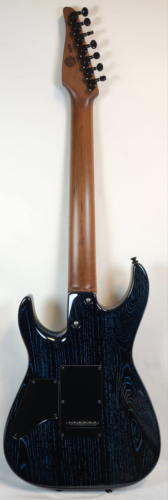 Tom Anderson Pre Owned Angel Player 7, Swamp Ash Body, HSH, Black w/Bora Dog Hair, Logo Bag