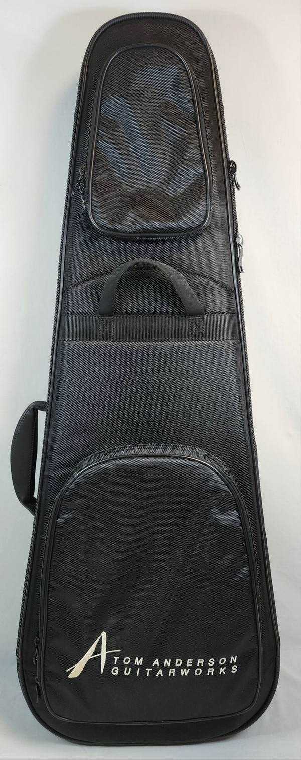 Tom Anderson Pre Owned Angel Player 7, Swamp Ash Body, HSH, Black w/Bora Dog Hair, Logo Bag