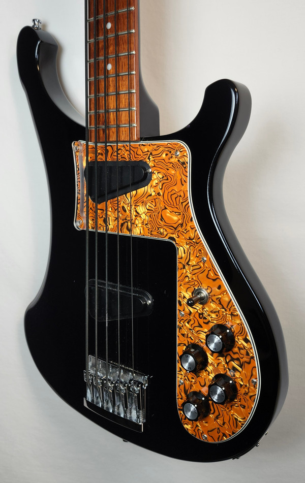 Rickenbacker 2019 4003S/5 Jetglo 5-String Bass, Custom Pickguard, OHSC