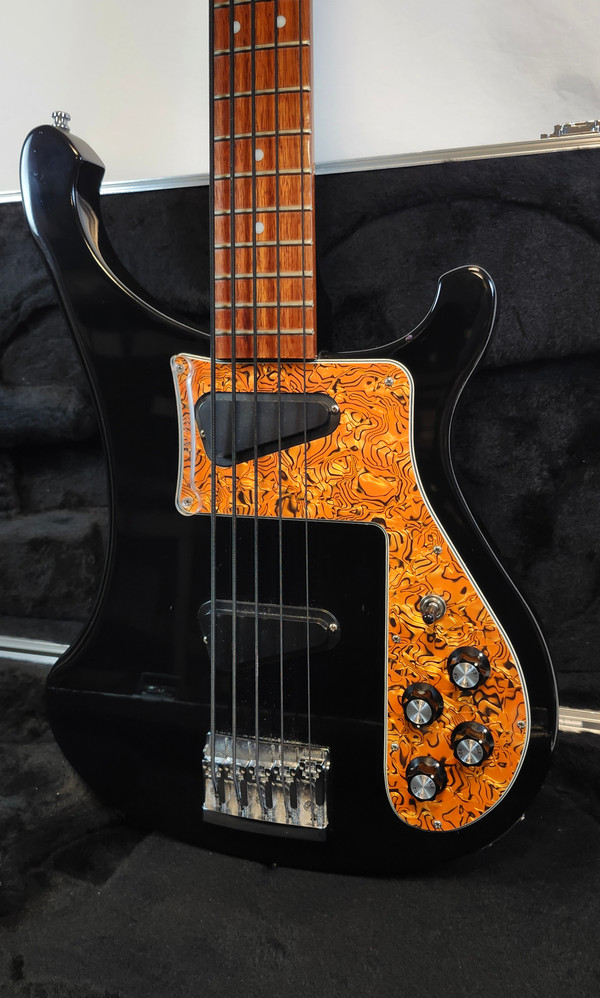 Rickenbacker 2019 4003S/5 Jetglo 5-String Bass, Custom Pickguard, OHSC