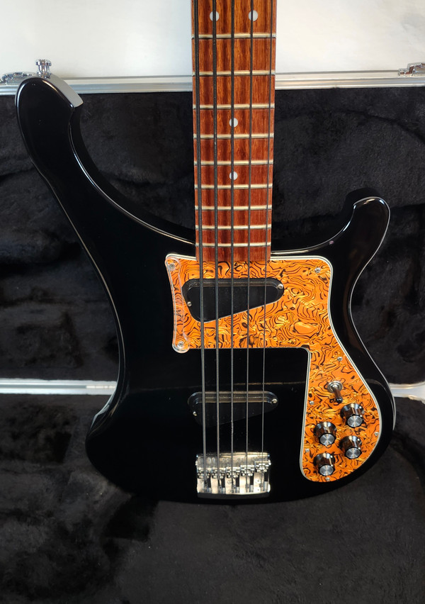 Rickenbacker 2019 4003S/5 Jetglo 5-String Bass, Custom Pickguard, OHSC
