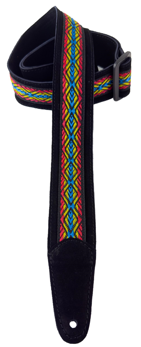 Henry Heller HP-2BLK-05 Peruvian 2"Guitar Strap, Black