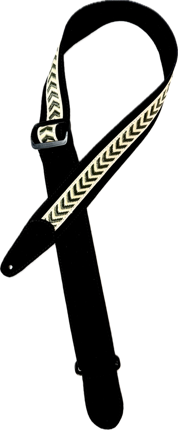 Henry Heller HP-2BLK-06 Peruvian 2" Guitar Strap, Black