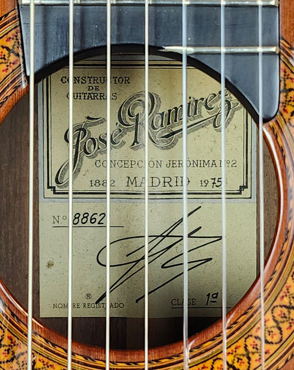 Ramirez Vintage 1975 Class 1A 8-String Classical Guitar, Made in Madrid, w/Paperwork, HSC