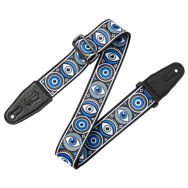Levy's MP2CVY-004  2" Evil Eye Design Poly Guitar Strap