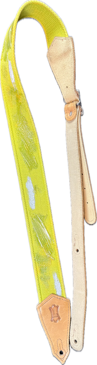 Levy's M35SP-GRN Signature Series 2-Inch Wide Green Cotton Guitar Strap Silicone And Paint Design.