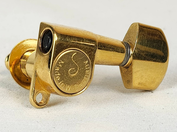 Schaller Pre Owned Vintage M6G Mini Bass Side Gold Guitar Tuners, Made in W.Germany