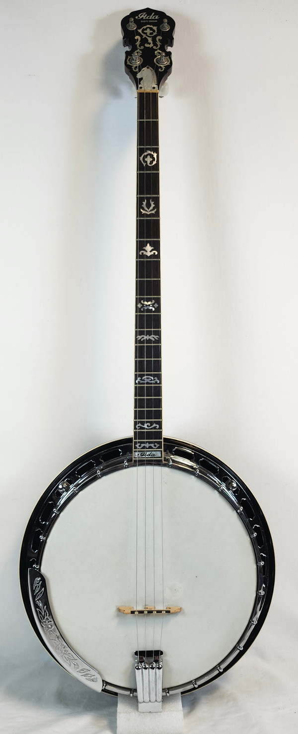 Vintage Iida 240P Plectrum Banjo, Masterclone, Archtop Tone Ring, Japan, 1970s, Mahogany Resonator, Pickup Mod, w/HSC