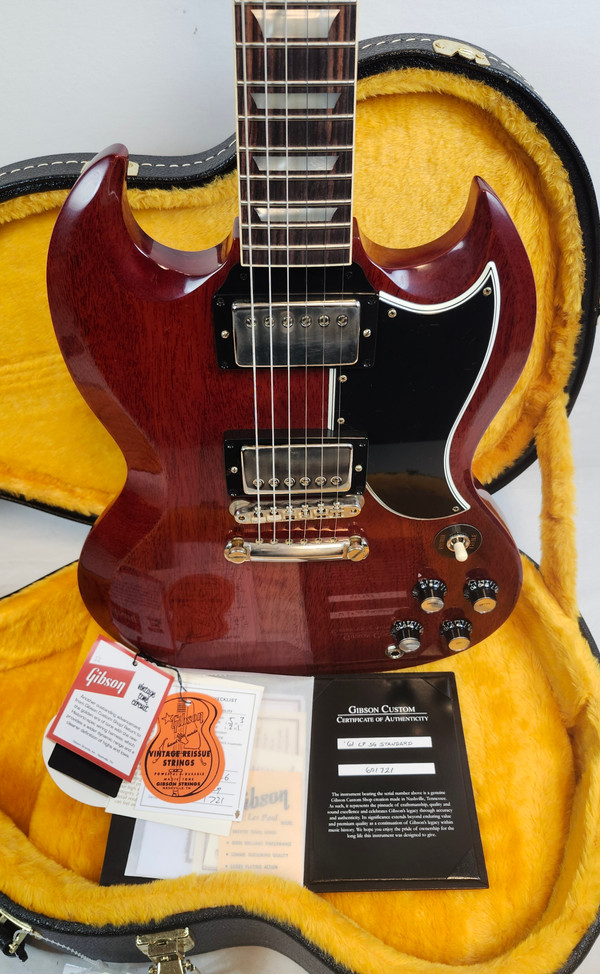 Gibson Custom 1961 Les Paul SG Standard Reissue Stop Bar, VOS, Cherry Red, w/HSC