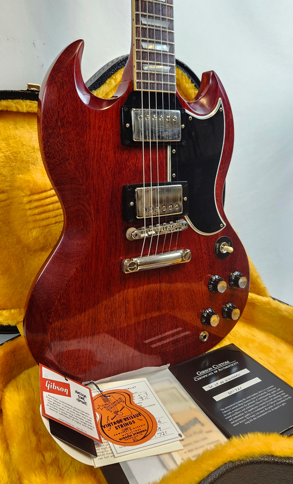 Gibson Custom 1961 Les Paul SG Standard Reissue Stop Bar, VOS, Cherry Red, w/HSC