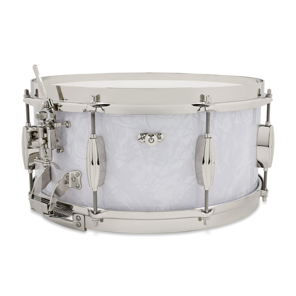 Slingerland Gene Krupa Limited Edition Radio King Snare Drum, 6.5" X 14", White Marine Pearl