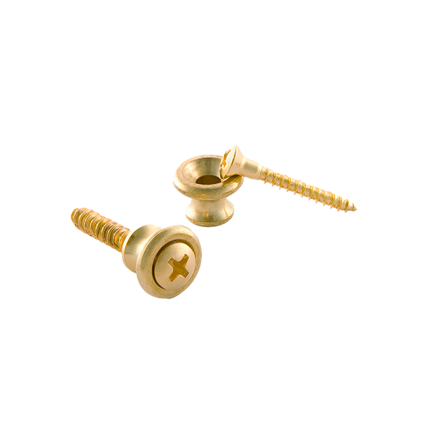 Gibson Pack of 2 Brass Strap Buttons