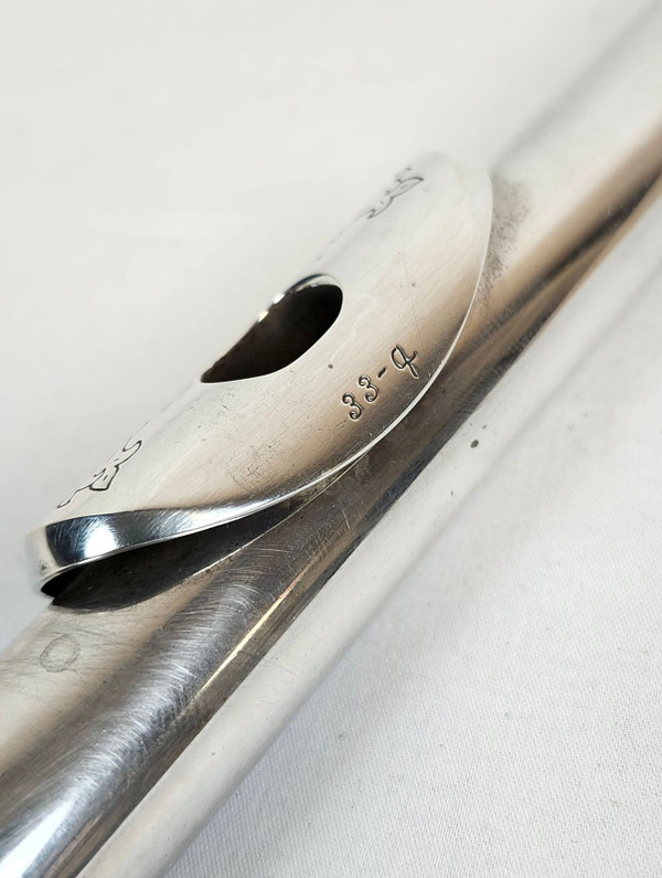 Pre Owned Drelinger Vintage 33-G Professional Sterling Silver Flute Headjoint, Engraved Lip Plate