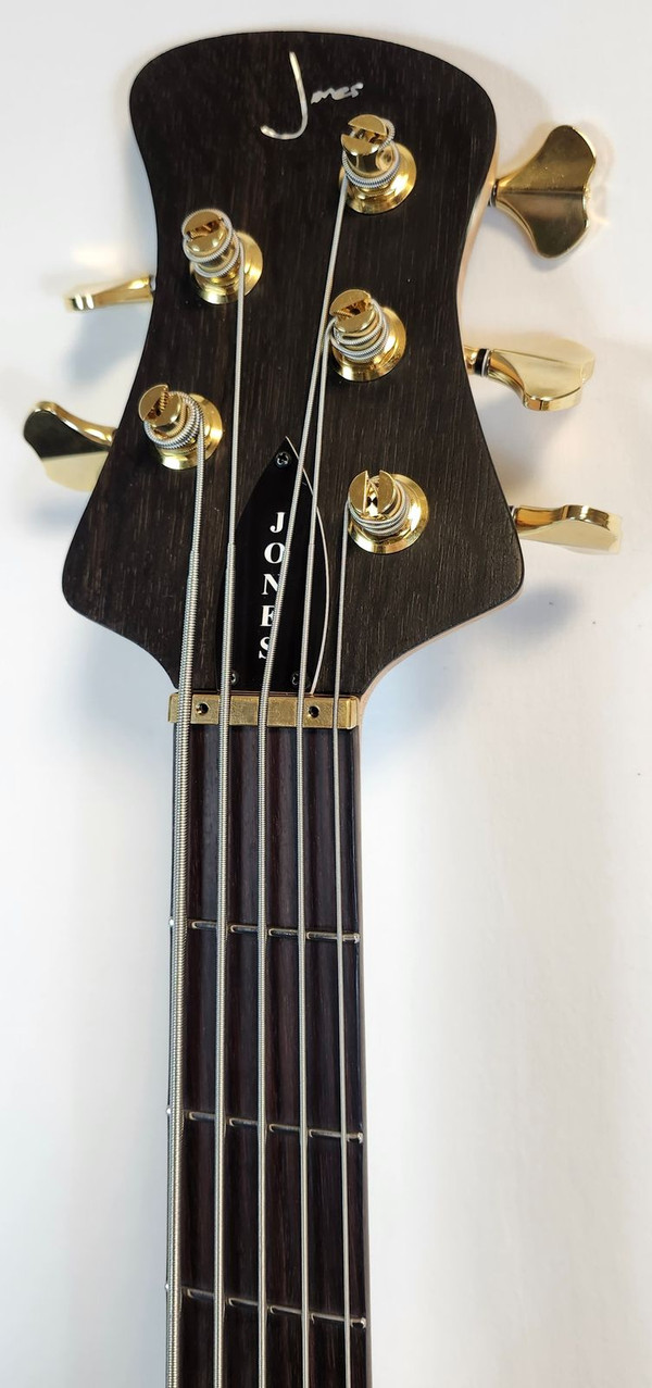 Jones SM1 5 String Brown Walnut and Maple, Boutique  Handmade in England Electric Bass W/Case