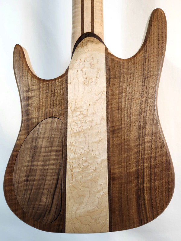 Jones SM1 5 String Brown Walnut and Maple, Boutique  Handmade in England Electric Bass W/Case
