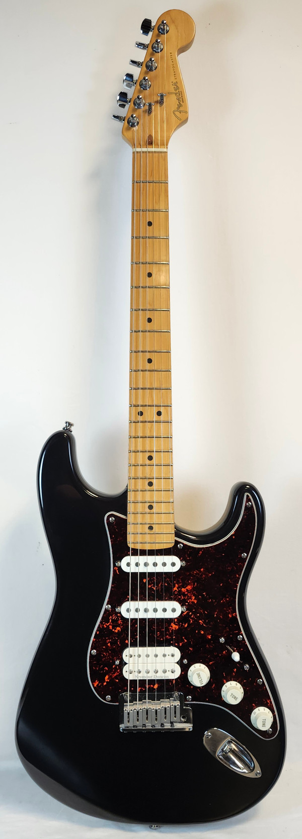 Vintage 1997 Fender U.S. Lone Star Stratocaster, Hot Rod Series, HSS, Black, w/Tweed HSC