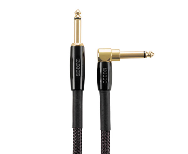 BOSS BIC-P18A 18' Premium Guitar & Bass Instrument Cable – Right Angle