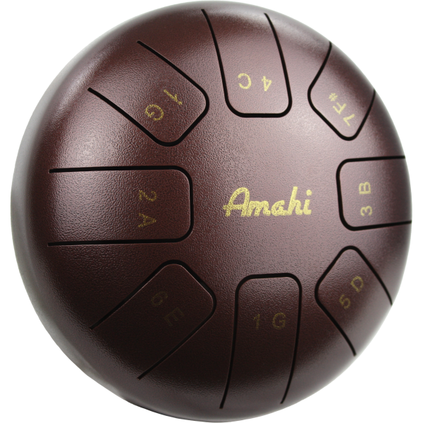 Amahi KLG6-6BZ Steel Tongue Drum, 6 Inch Bronze