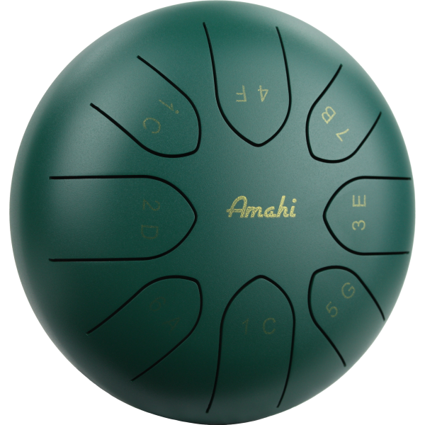 Amahi KLG8GR Steel Tongue Drum, 8 Inch Green