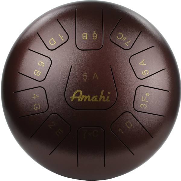 Amahi KLG12-11BZ Steel Tongue Drum, 12 Inch Bronze