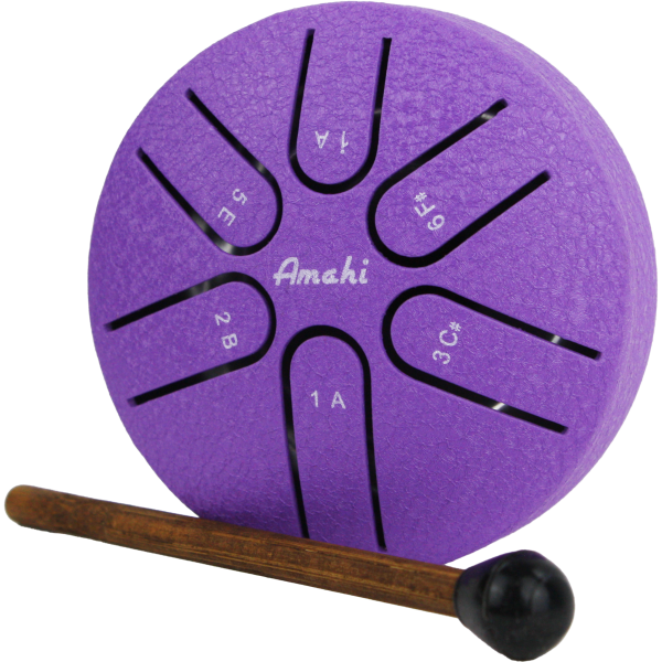 Amahi KLG3PU Steel Tongue Drum, 3 Inch Purple