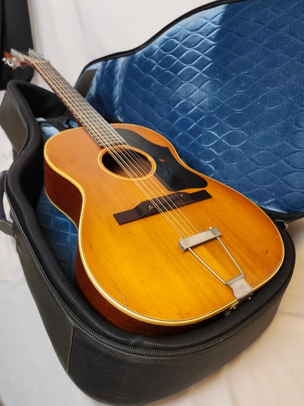 Vintage 1965 Gibson B-25-12N Natural 12-String Acoustic Guitar w/ Reunion Blues Bag