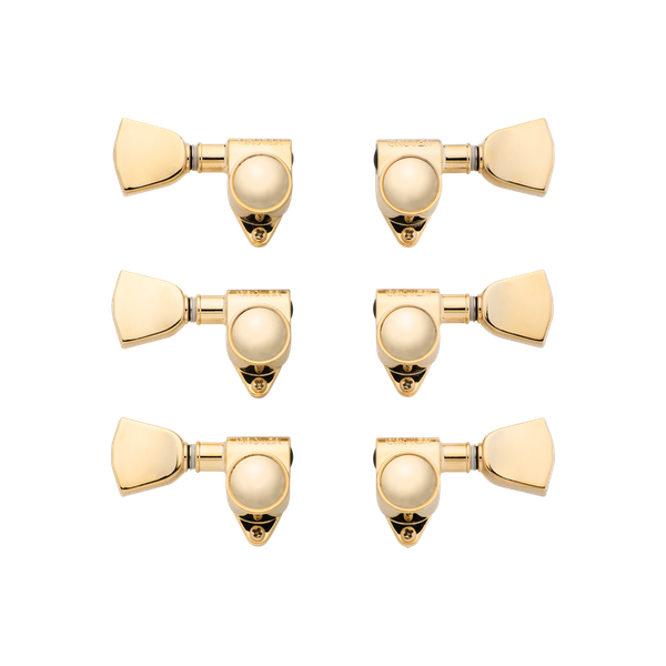 Gibson Modern Keystone Tuner Set, Gold Machine Heads W/ Metal Buttons